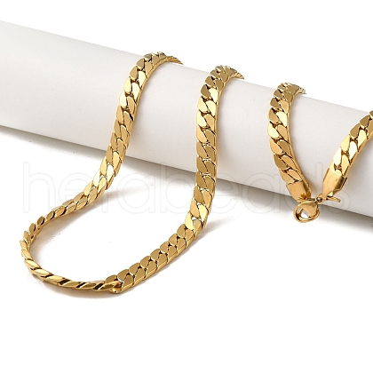 Ion Plating(IP) 304 Stainless Steel Snake Chain Necklaces NJEW-Q337-03G-G-1