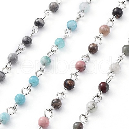 Handmade Gemstone Beaded Chains AJEW-JB00512-1