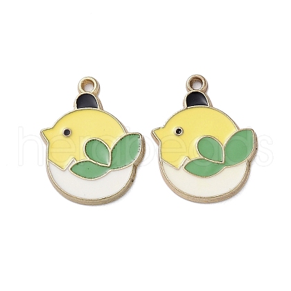 Alloy Enamel Pendants FIND-O003-03G-1