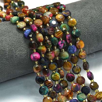 Dyed Natural Tiger Eye Beads Strands G-C116-A03-02-1