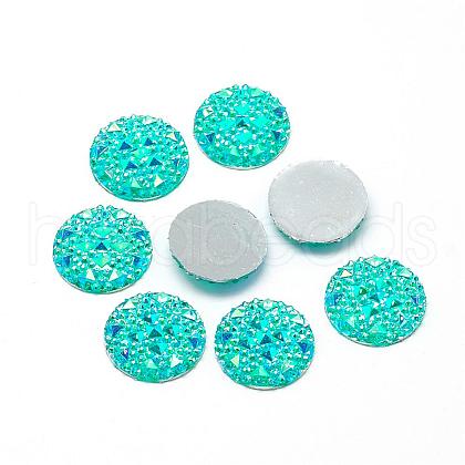 Resin Cabochons CRES-Q192-25mm-08AB-1