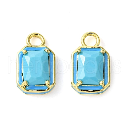 Rack Plating Brass Enamel Pendants KK-G501-17G-1