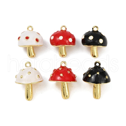 Brass Enamel Pendants KK-R224-15BC-G-1