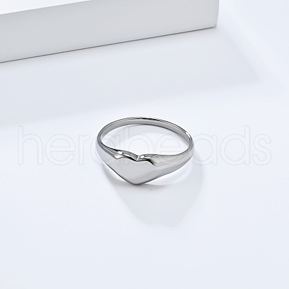 Heart 304 Stainless Steel Finger Rings for Women FS-WGDCCF4-15-1