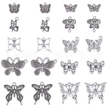 SUNNYCLUE 80Pcs 10 Styles Tibetan Style Alloy Charms TIBE-SC0001-94-1