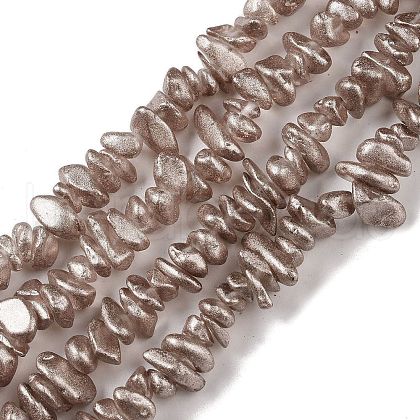 Electroplate Glass Beads Strands GLAA-P062-B13-1