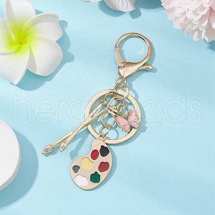 Painter's Palette Alloy Enamel Keychain KEYC-JKC01074-1