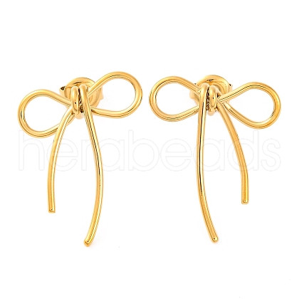Ion Plating(IP) 304 Stainless Steel Stud Earrings EJEW-G395-16G-1