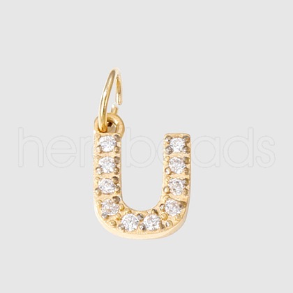 Stainless Steel Cubic Zirconia Pendants with Jump Rings X-FIND-PW0024-08U-1