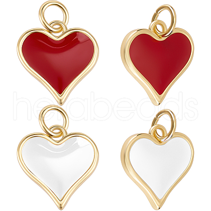 Beebeecraft 10Pcs 2 Colors Real 18K Gold Plated Brass Charms KK-BBC0016-07-1
