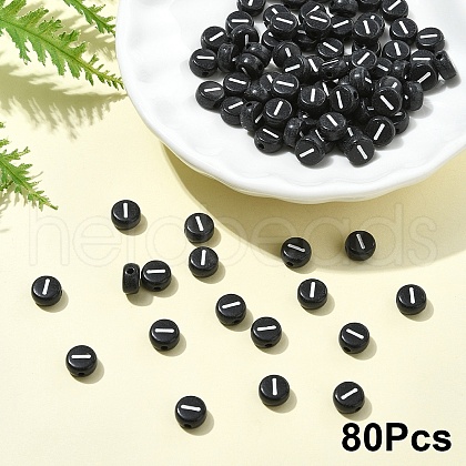 Opaque Acrylic Horizontal Hole Beads SACR-YW0001-70I-1