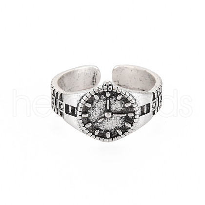 Watch Shape Open Cuff Ring RJEW-S038-212-1