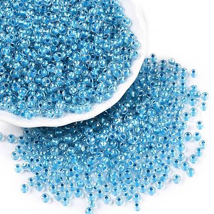 6/0 Transparent Inside Colours Glass Seed Round Beads X1-SEED-N006-004D-1