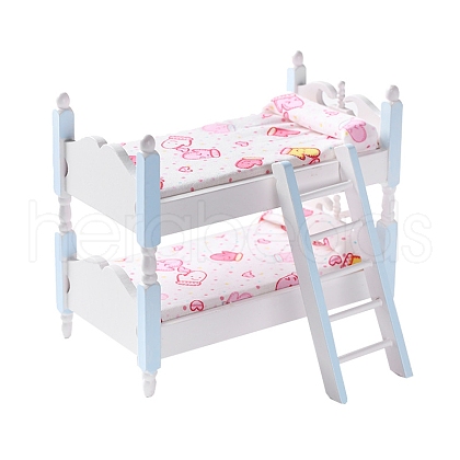 MDF Board Bunk Beds Miniature Ornaments PW-WGF7EA5-03-1