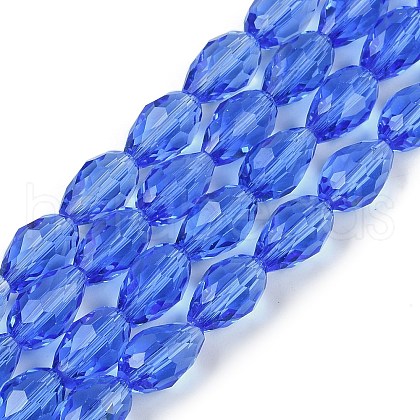 Transparent Glass Beads Strands EGLA-N013-T8mm-D10-1