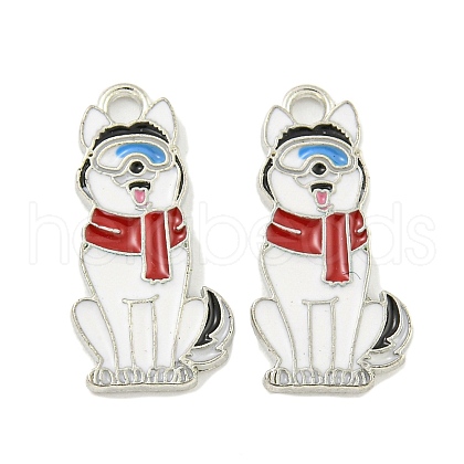 Rack Plating Alloy Enamel Pendants ENAM-Z014-01P-02-1