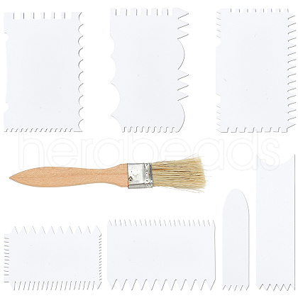 Gorgecraft 1Set PP Plastic Spatulas Set DIY-GF0005-26-1