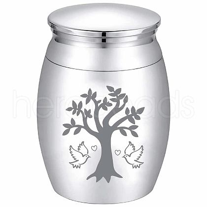 CREATCABIN Column Alloy Cremation Urn AJEW-CN0002-08B-1