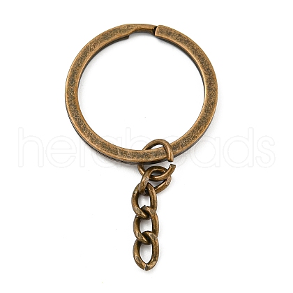Tibetan Style Alloy Split Key Rings FIND-A039-09AB-1