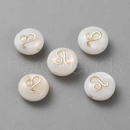 5Pcs Natural Freshwater Shell Beads BSHE-TAC0004-01G-1
