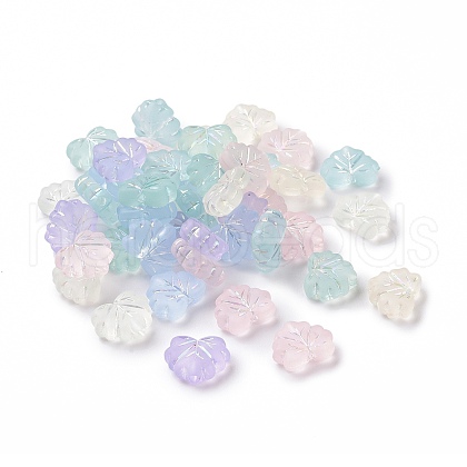 Transparent Frosted Acrylic Beads OACR-P013-34M-1
