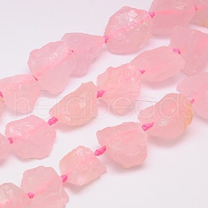 Natural Rose Quartz Beads Strands G-G543-07D-1