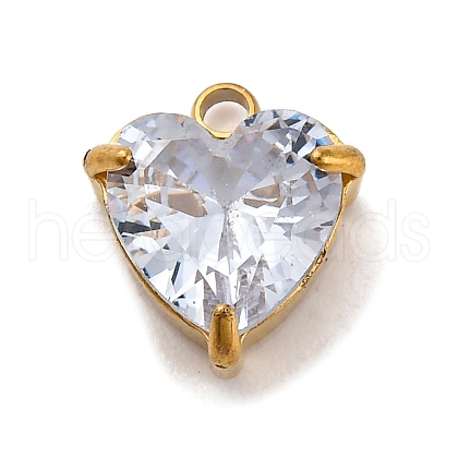 304 Stainless Steel Rhinestone Pendants STAS-P386-01G-04-1