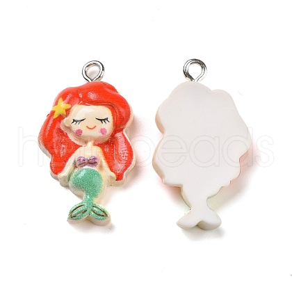 Opaque Resin Pendants RESI-J023-11A-1