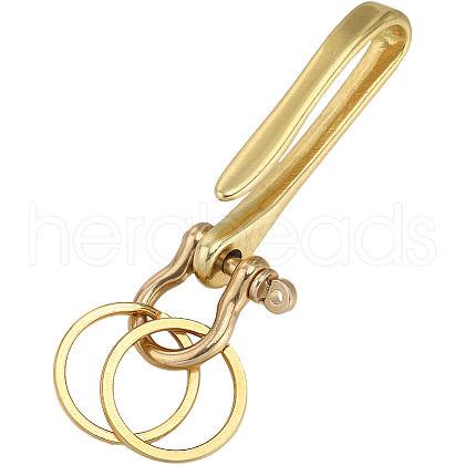 CRASPIRE 1PC U-Shaped Brass Key Hook Shackle Clasps KK-CP0001-05B-1