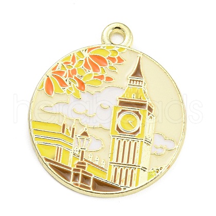 Alloy Enamel Pendants ENAM-M217-03H-G-1