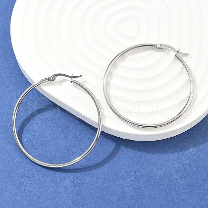 Tarnish Resistant 304 Stainless Steel Big Hoop Earrings EJEW-F105-06P-1
