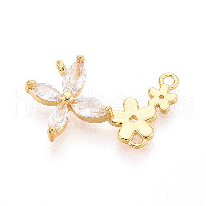 Brass Micro Pave Cubic Zirconia Chandelier Components Links KK-N263-38G-1