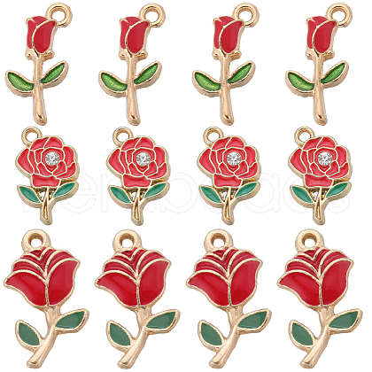 SUNNYCLUE 48Pcs 3 Styles Alloy Enamel Pendants ENAM-SC0004-79-1