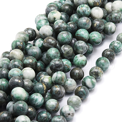 Natural Dioptase Round Beads Strands G-E569-Q01-C-1