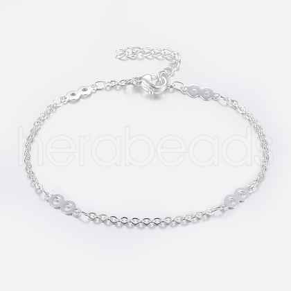 Trendy 304 Stainless Steel Link Chain Bracelets BJEW-I243-39S-1