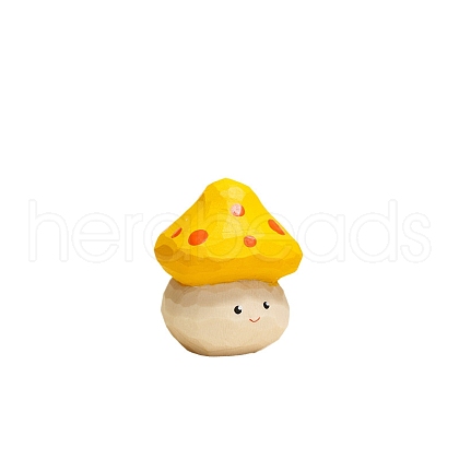 Wooden Carved Mushroom Display Decorations PW-WGCD3BB-03-1
