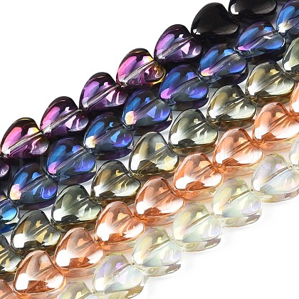 Electroplate Glass Beads Strands EGLA-S188-13-1