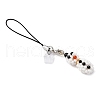 Christmas Snowman Glass Seed Beads Mobile Straps HJEW-MZ00294-01-4