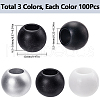 SOFPLATE 300Pcs 3 Styles Acrylic European Beads DIY-SP0001-16-2