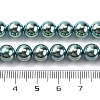UV Plating Pearlized Glass Pearl Beads Strands GLAA-F128-01B-T24-2