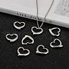Tarnish Resistant Handmade Valentines Day Gifts Ideas for Him 201 Stainless Steel Open Heart Pendants STAS-Q111-5