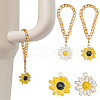 SOFPLATE DIY Daisy Cup Charms Jewelry Making Kit DIY-SP0001-79-1