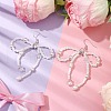 Mother's Day Jewellery Natural Cultured Freshwater Pearl & Glass Beads Dangle Earring EJEW-TA00500-2