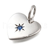 925 Sterling Silver Micro Pave Clear Cubic Zirconia Charms STER-V001-01P-09-2