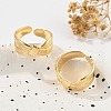 Brass Cuff Rings for Women RJEW-B119-03G-2
