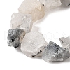 Natural Tourmalinated Quartz Beads Strands G-S386-C15-4
