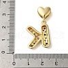 Rack Plating Brass Micro Pave Clear Cubic Zirconia Perdants KK-C067-12G-K-3