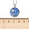 Brass Micro Pave Clear Cubic Zirconia with Enamel Pendant Necklaces NJEW-Z088-03P-01-3
