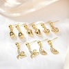 Fruit Theme Brass Dangle Stud Earrings EJEW-Z115-04G-1