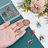   12Pcs 6 Styles Natural Mixed Gemstone Chip Pendants FIND-PH0021-37-3